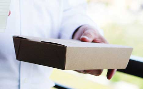 Champpak No Leak Kraft Paper Container, 7.75 X 5.5 X 3.5 Inch -- 160 Per Case