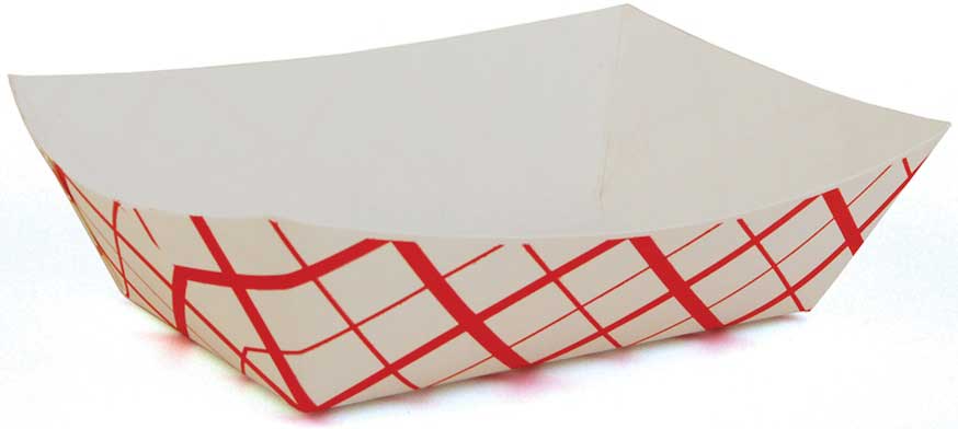 SCT Red White Paper Food Basket, 3 Pound -- 500 per case