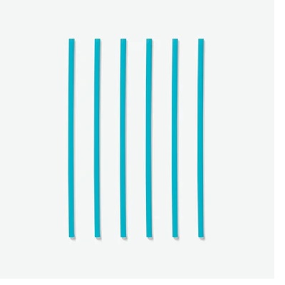 Phade Jumbo Blue Unwrapped Straw, 7.75 Inch -- 6000 Per Case