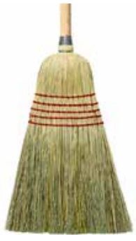 Acs Natural Handle Corn Blend Janitor Broom, 56.5 Inch Overall Length