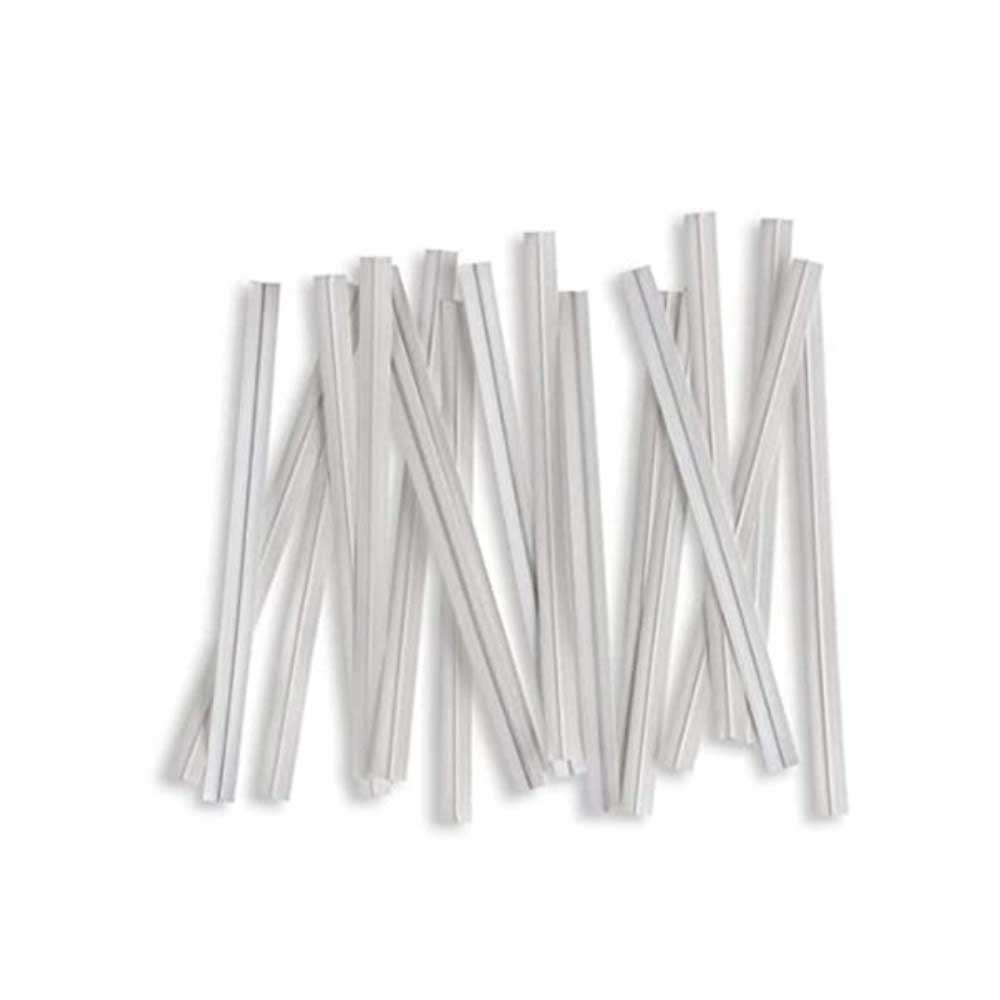 Bedford White Twist Tie Paper, 5/32 X 4 Inch, 2000 Per Box
