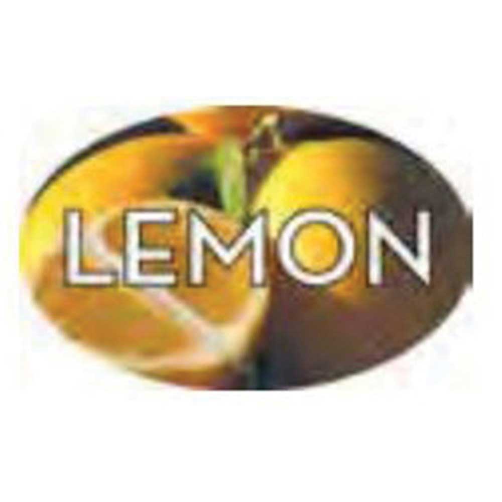 Bollin Small Oval Lemon Flavor Label, 1.25 X 2 Inch, 500 Per Roll