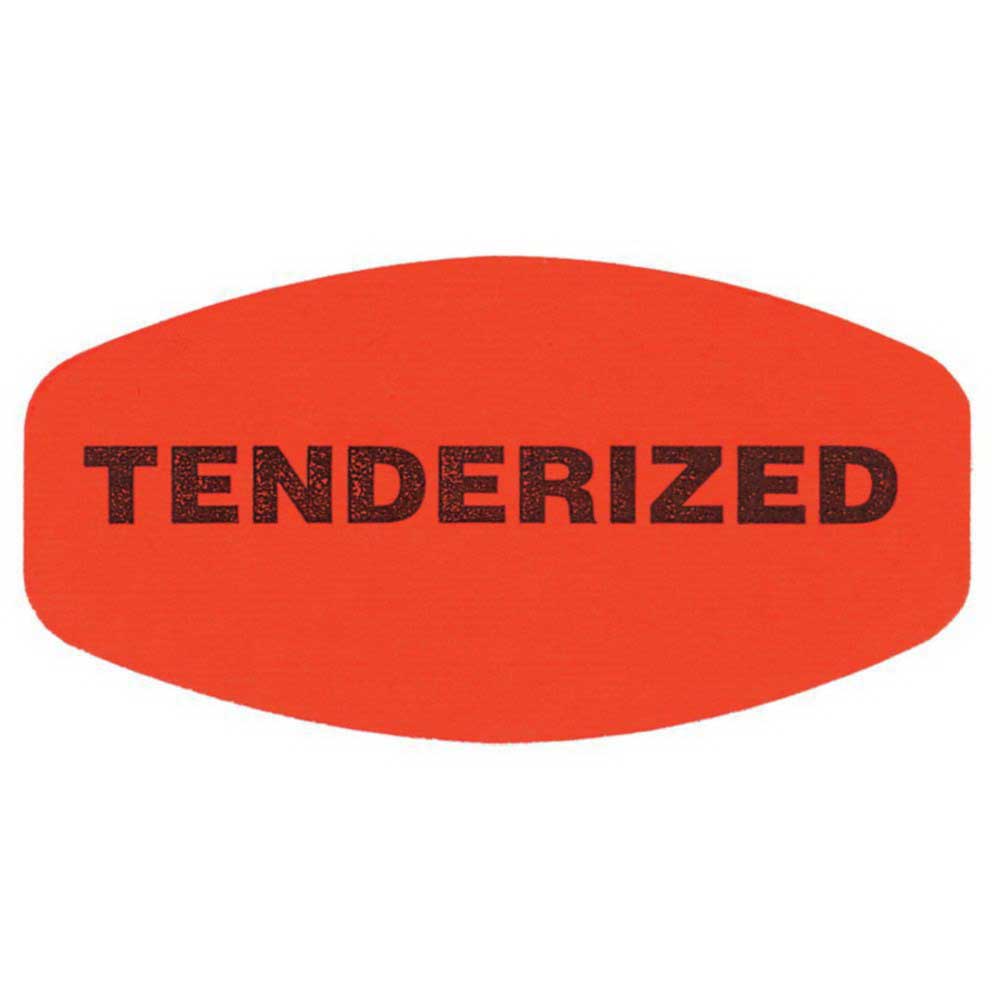 Bollin Label Red Glow Small Oval Tenderized Label, 1000 Per Roll