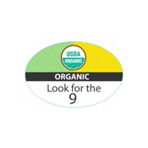 Bollin Organic Look For The 9 Label, 1000 Per Roll