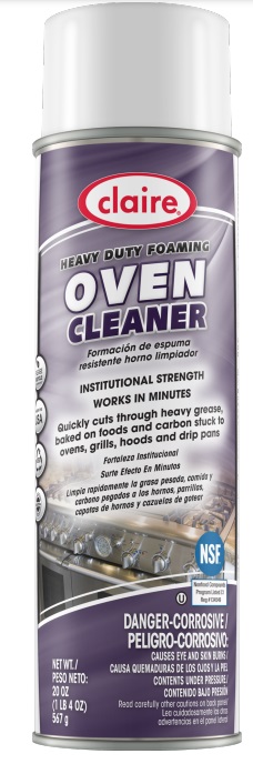 Claire Heavy Duty Foaming Oven Cleaner, 20 Ounce -- 12 Per Case