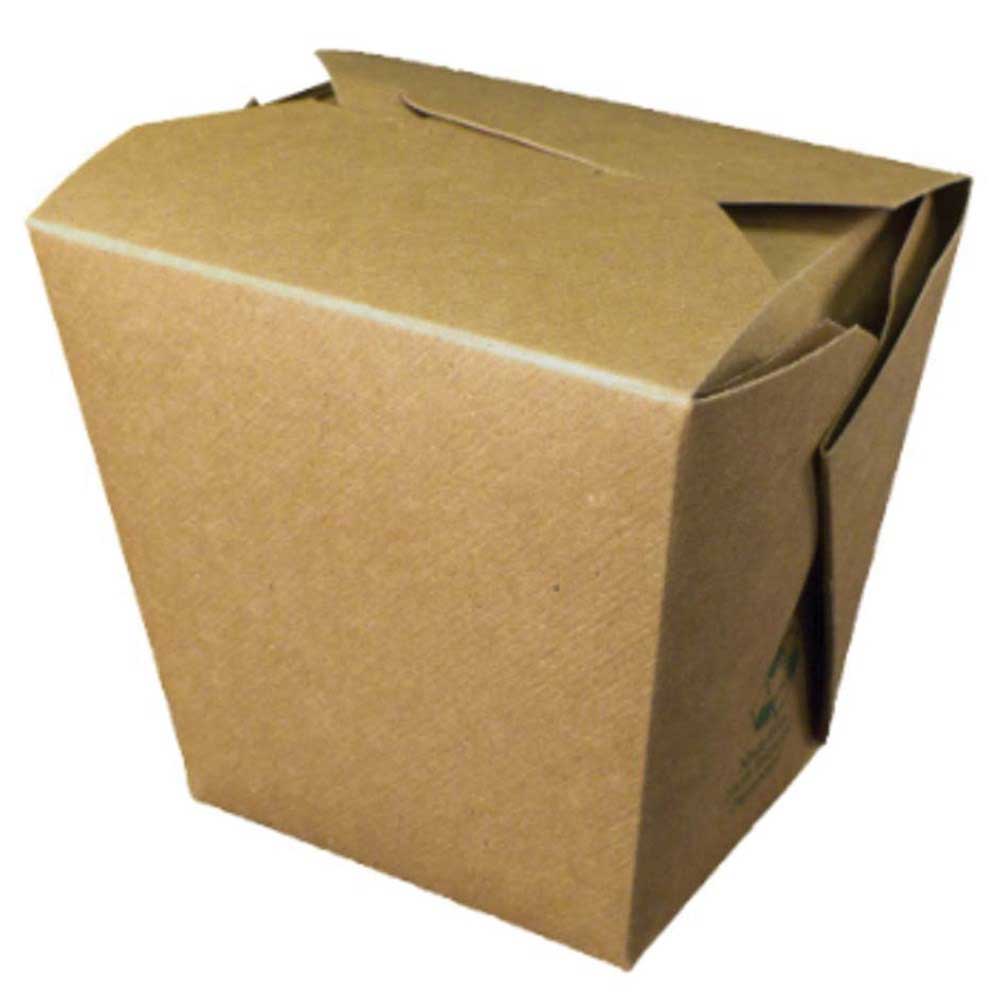 Westrock FoldPak Brown Solid Bleached Sulfate Food Pail, 4.25 inch