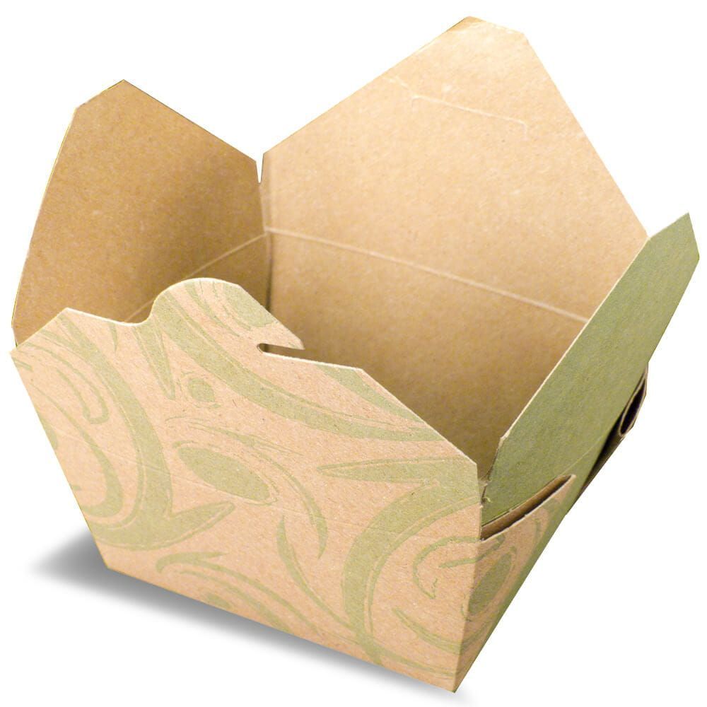Fold-pak Bio Plus Earth Number 1 Sonoma Print Food Container, 5 X 4.5 X 2.5 Inch -- 450 Per Case