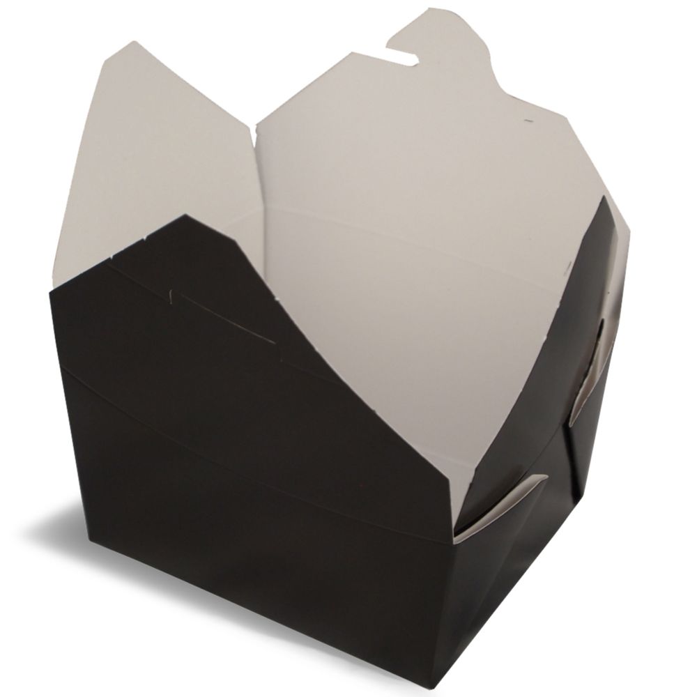 Bio-pak Black Food Container, 8 Pound Capacity -- 300 Per Case