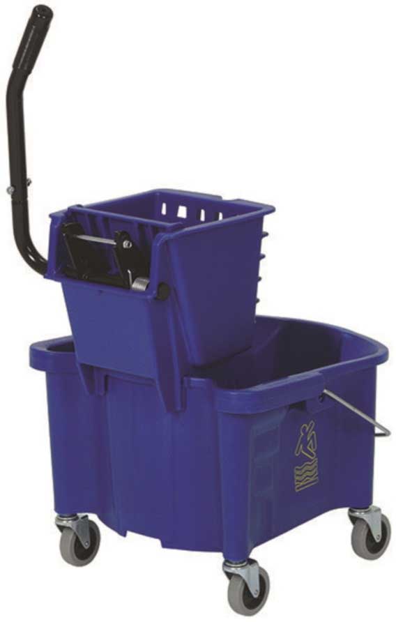 Continental Commercial Products Splash Guard Bronze Side Press Mop Bucket/wringer, Combo Pack, 26 Quart