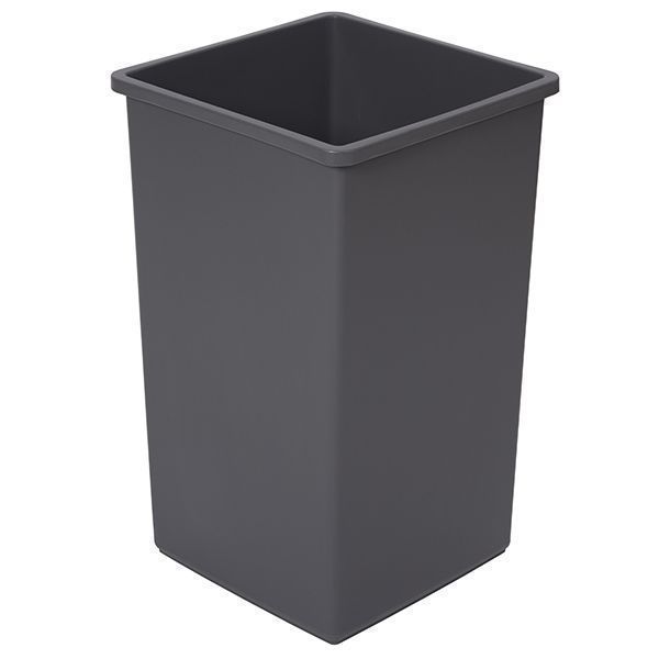 American Plastics Swingline Grey Heavy Duty Plastic Square Waste Basket, 25 Gallon Capacity -- 4 Per Case
