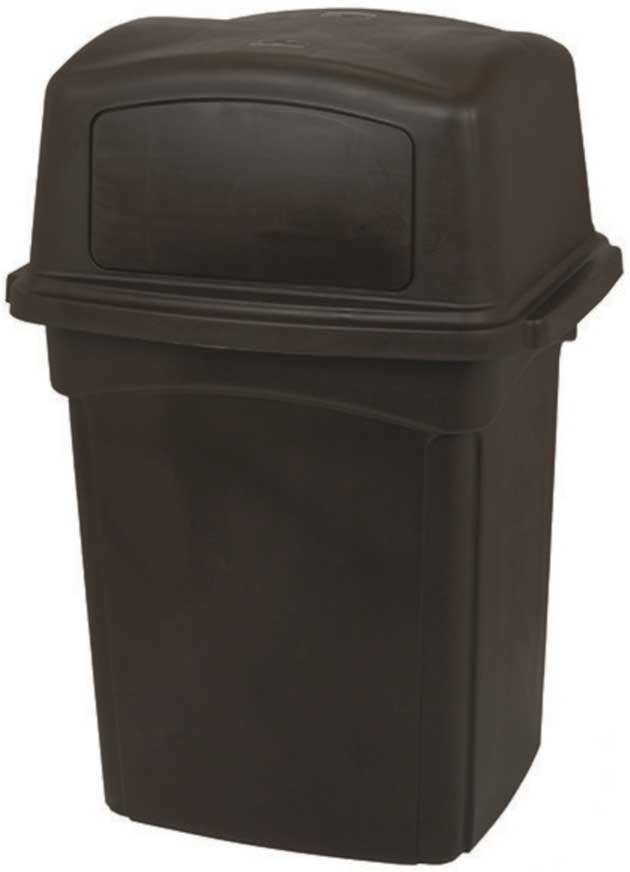 Continental Commercial Products Colossus Brown Receptacle 2 Doors With Ashtop