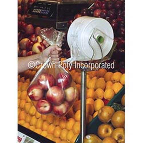 Crown Poly Pull N Pak Clear Green Linear Low Density Polyethylene 6 Mic Produce Bag, 15 X 20 Inch -- 3300 Per Case