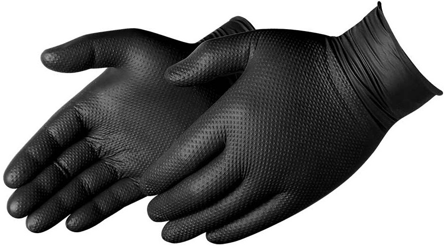 Liberty Safety Duraskin Black Large Nitrile Powder Free Disposable Gloves -- 1000 Per Case
