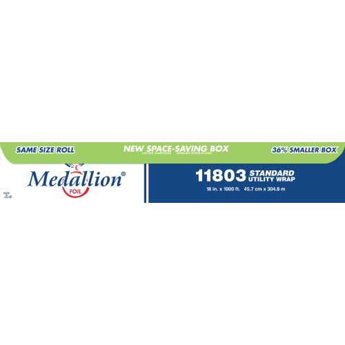 Handi-foil Of America Medallion Aluminum Silver Standard Foil Roll, 18 Inch X 1000 Feet