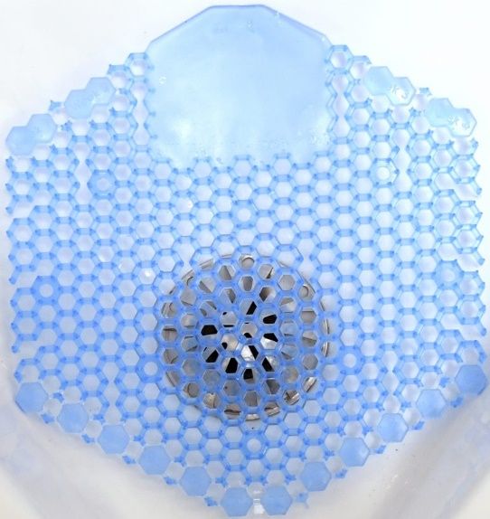 Fresh Blue Cotton Blossom Wave 3d Urinal Screen, 7 X 6.5 X 0.66 Inch -- 60 Per Case