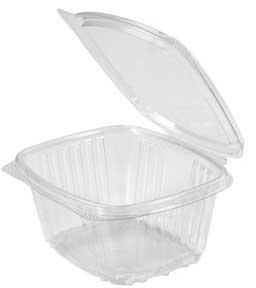 Secure Seal Clear Apet Plastic Square Hinged Lid Deli Container, 16 Ounce -- 200 Per Case