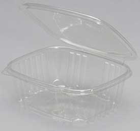 Secure Seal Clear Apet Plastic Rectangular Hinged Lid Deli Container, 32 Ounce -- 200 Per Case