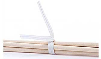 T & T Industries Twist-ems White Paper Twist Ties, 3/16 X 3.5 Inch -- 2000 Per Case
