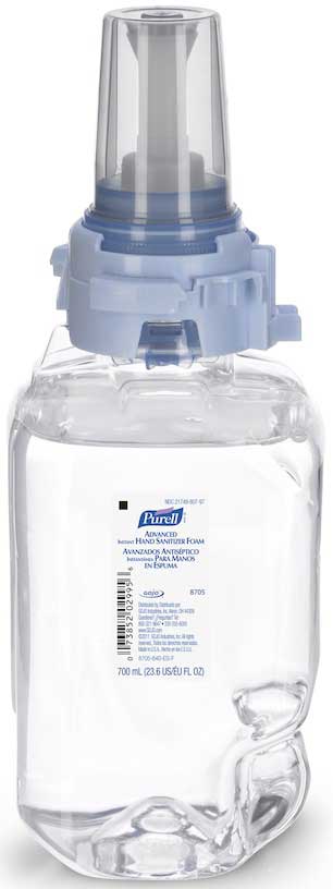 Purell Fits Adx 7 Advanced Instant Foam Hand Sanitizer, 700 Ml -- 4 Per Case