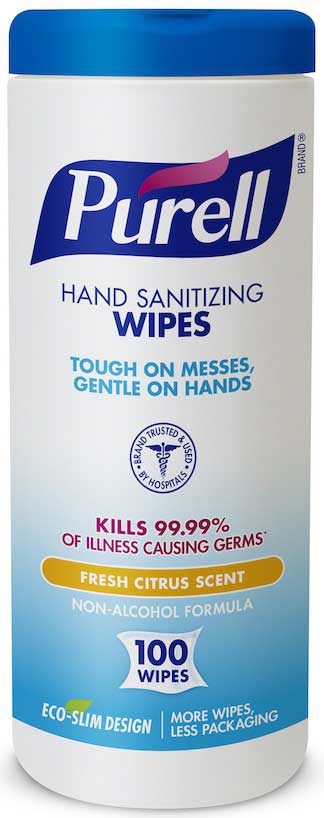 Purell White E3 Rated Sanitizing Wipe, 3.38 X 3.38 X 8.5 Inch, 100 Count -- 12 Per Case