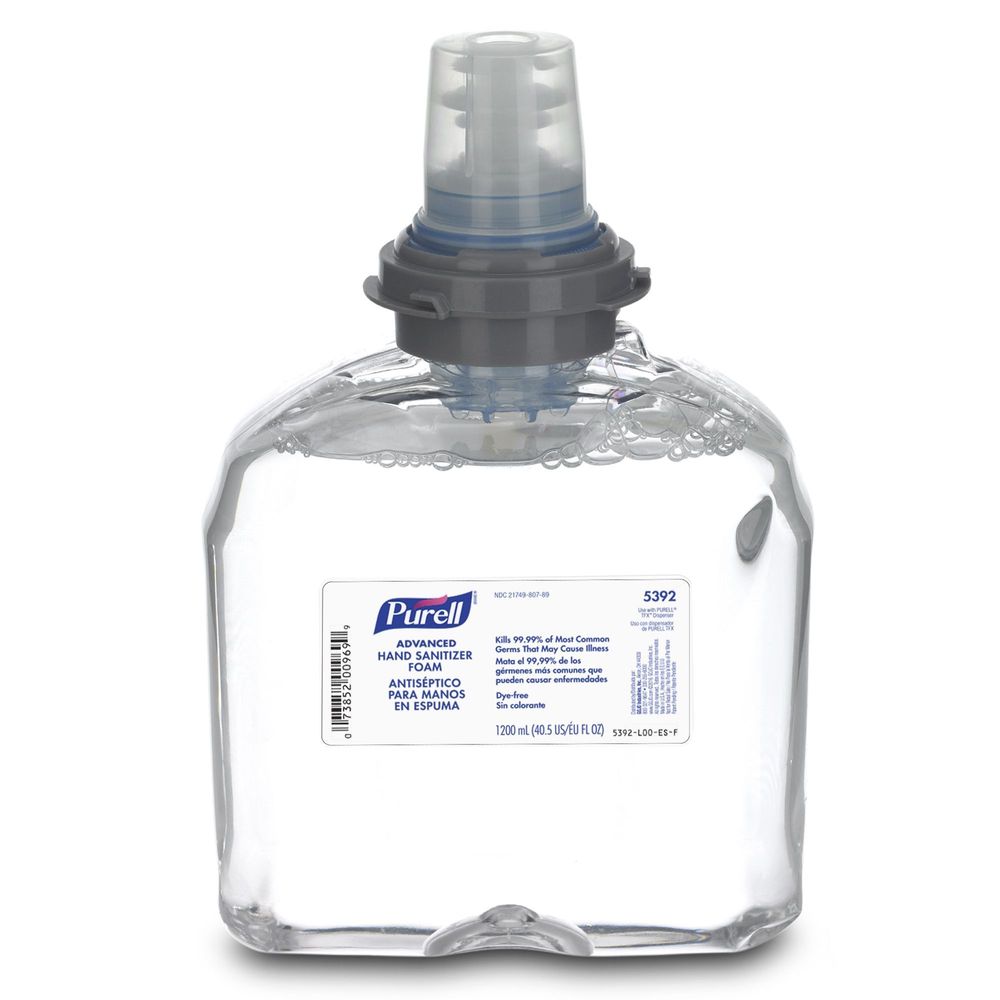 Purell Advanced Instant Hand Sanitizer Foam Refill For Tfx Dispenser, 1200 Ml -- 2 Per Case
