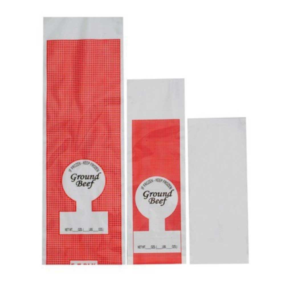 Manchester Packaging White Polyethylene Ground Beef Meat Bag, 1 Pound -- 1000 Per Case