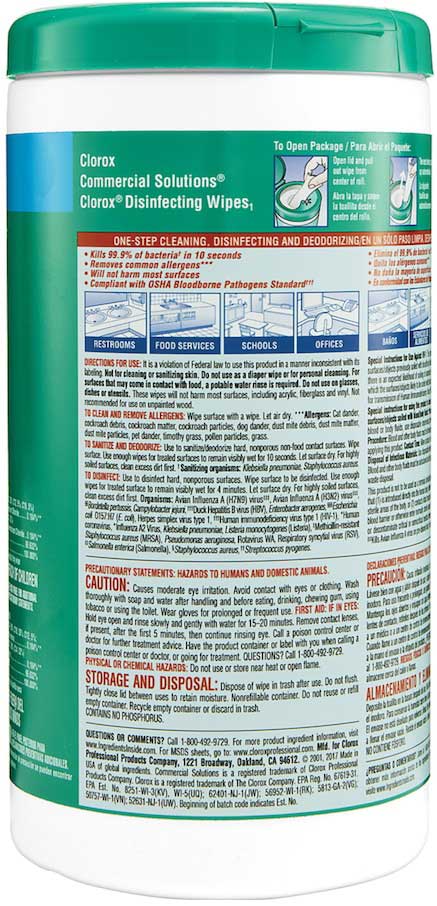 Clorox Fresh Scent Disinfecting Wipes, 75 Count -- 6 Per Case