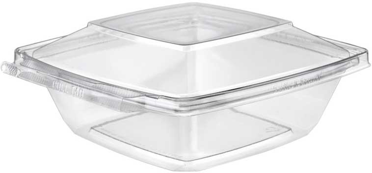 PAGODA WARE HINGED LID PETE 12-OZ CLEAR