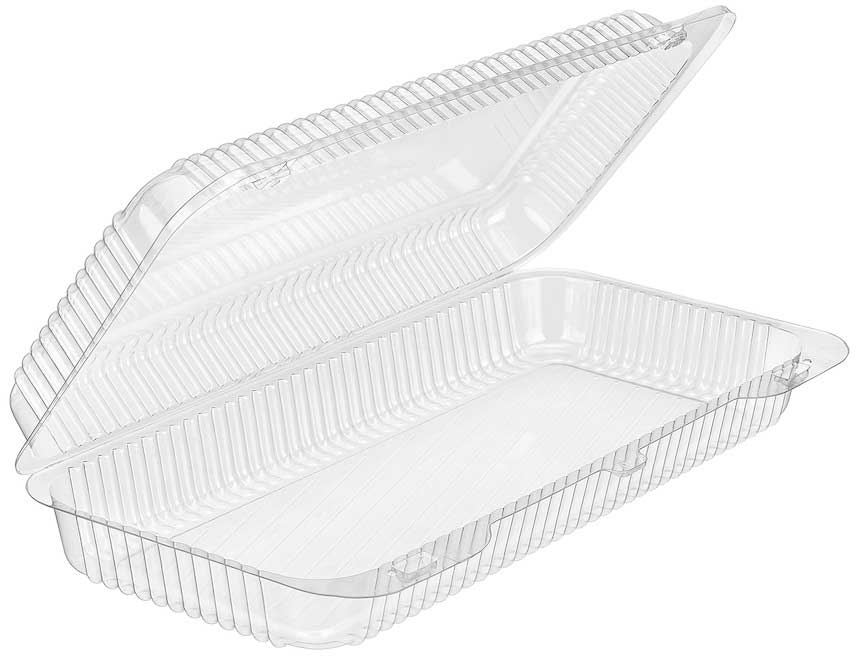 Inline Plastics Pete Clear Hinged Danish Container, 75 Ounce -- 200 per ...