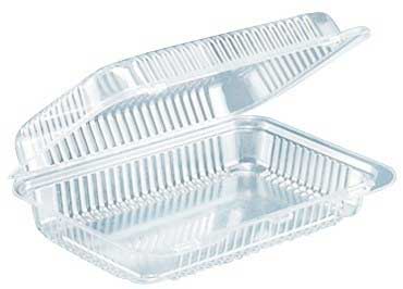 Inline Plastics Pete Hinged Container, 40 Ounce -- 300 Per Case