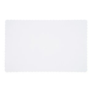 Mantel Individual Lapaco Blanco Gofrado De Pasta Mecánica Con Borde Festoneado Y Acabado Liso, 9-1/2 X 14 1/2 Pulgadas -- 1000 Por Caja