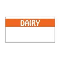 Avery Dennison White And Orange Econoply Reverse Dairy Label For Monarch 1110 Labeler -- 15 Sleeves Per Case