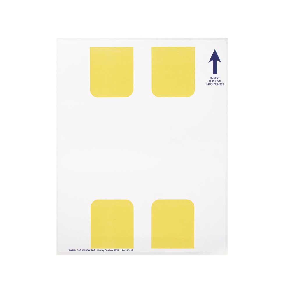 Iconex Yellow Paper Bin Label -- 500 Per Case
