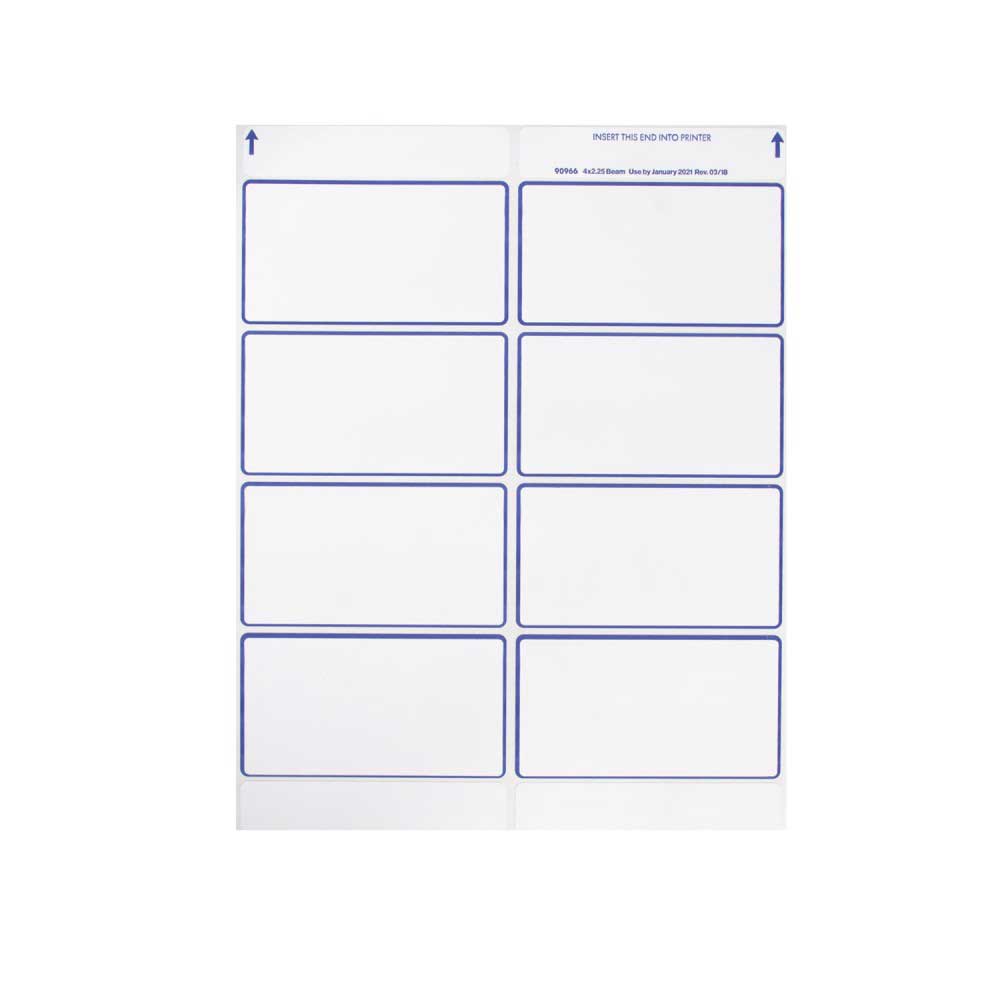 Iconex White Paper Beam Label -- 500 Per Case