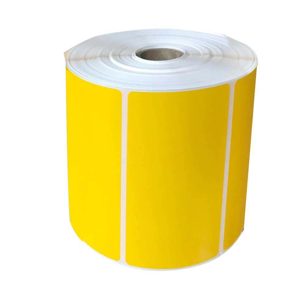 Iconex Paper Yellow Mobile Beam Label, 4 X 2.25 Inch -- 4 Per Case