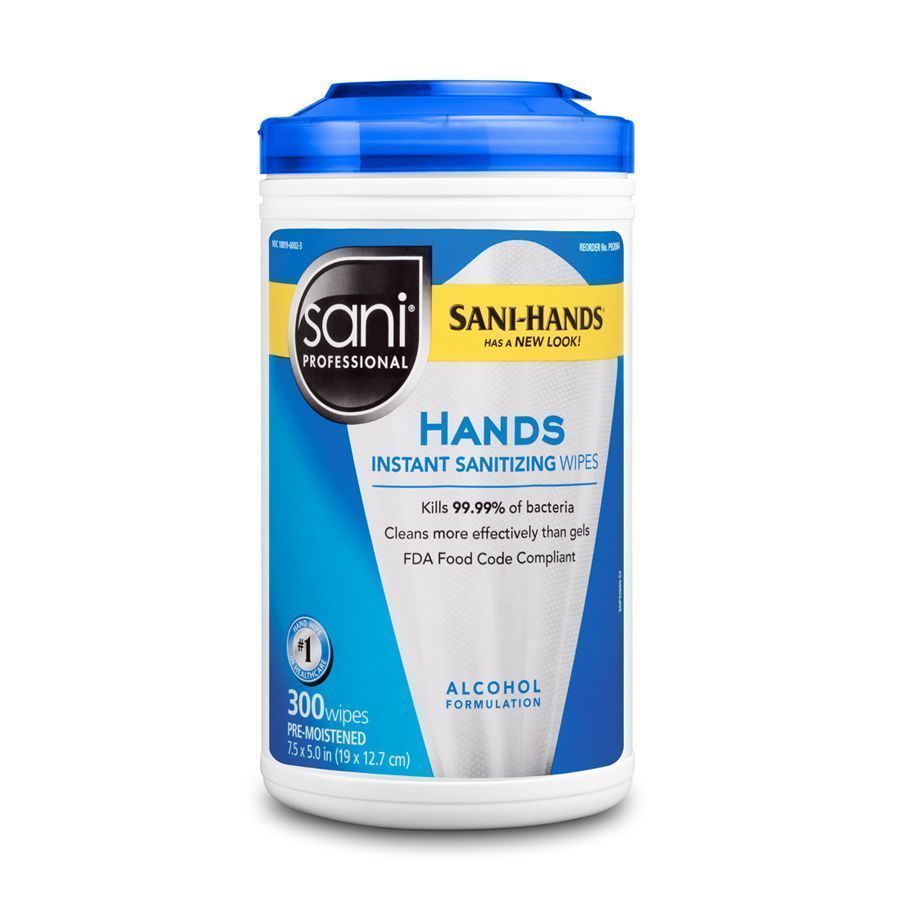 Sani Professional Sani-hands Instant Sanitizing Wipes, 300 Count -- 1800 Per Case
