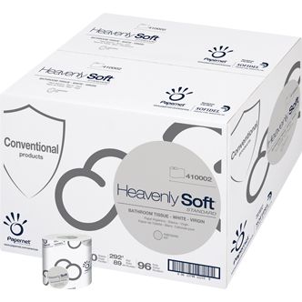 Sofidel Heavenly Soft Standard 1 Ply Single Bathroom Tissue Roll, 4.1 X 3.5 Inch -- 96 Per Case