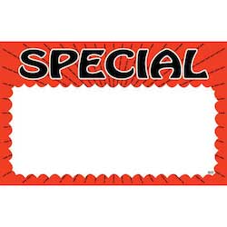 I.d. Images Fire Orange/black Special 5.5 X 7 Inch Sign Card, 100 Per Pack