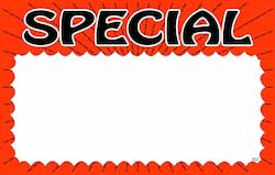 I.d. Images Fire Orange/black Special 3.5 X 5.5 Inch Sign Card, 100 Per Pack