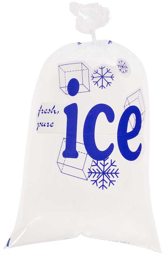 Saneck Clear 1.25 Mil Stock Print Ice Bags With Twist Ties, 10 Pound Capacity -- 1000 Per Case