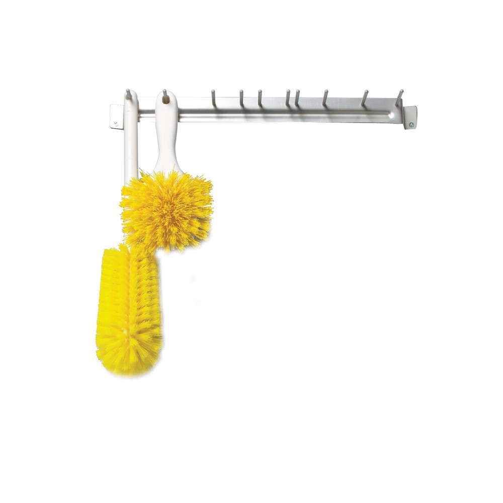 Carlisle Spectrum Aluminum Brush Rack, 17 Inch Long