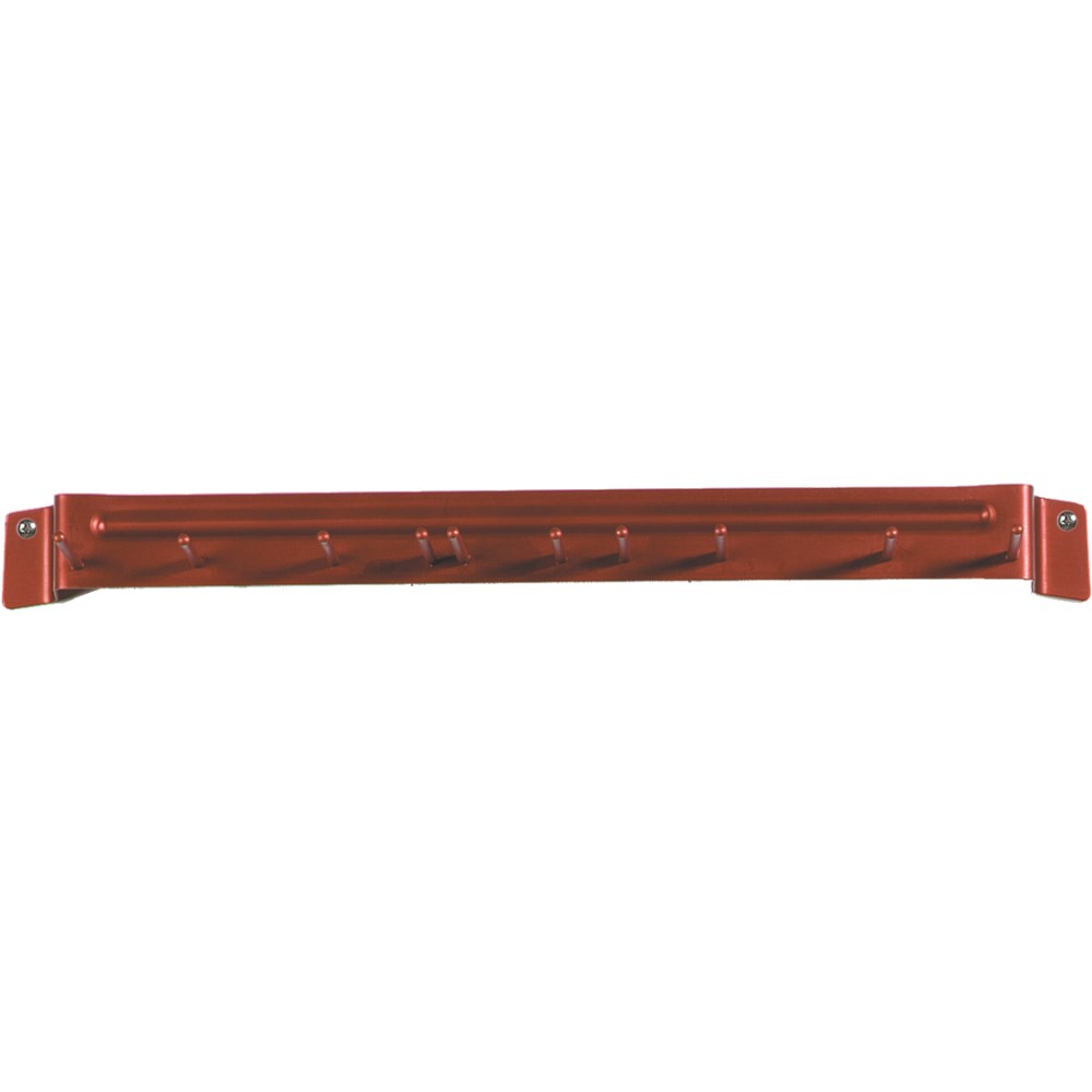 Carlisle Spectrum Red Aluminum Brush Rack, 17 Inch Long