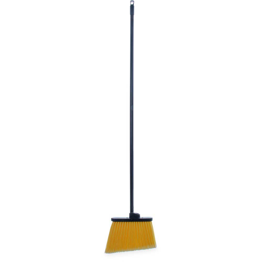 Carlisle Duo Sweep Black Polypropylene Flagged Angle Medium Lobby Broom With Handle, 48 Inch -- 12 Per Case