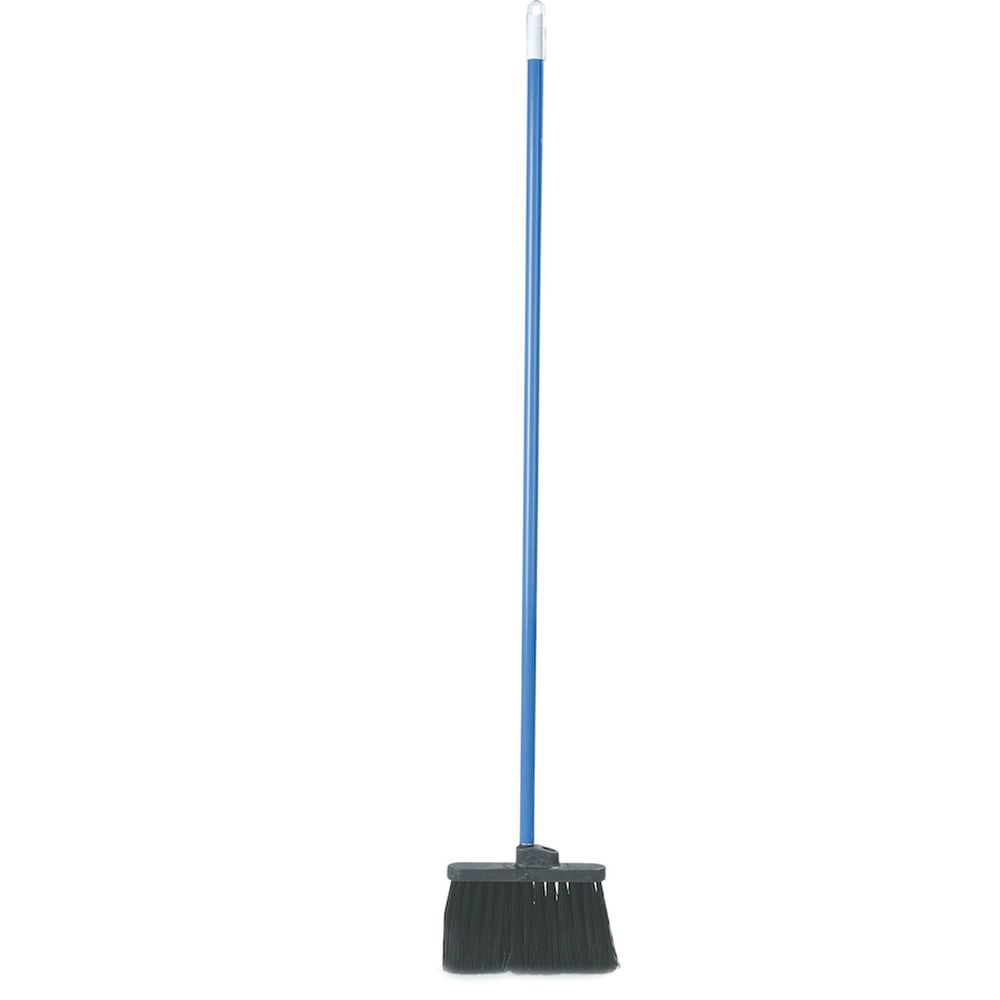 Carlisle Duo Sweep Black Unflagged 11 Inch Broom With 48 Inch Blue Metal Handle