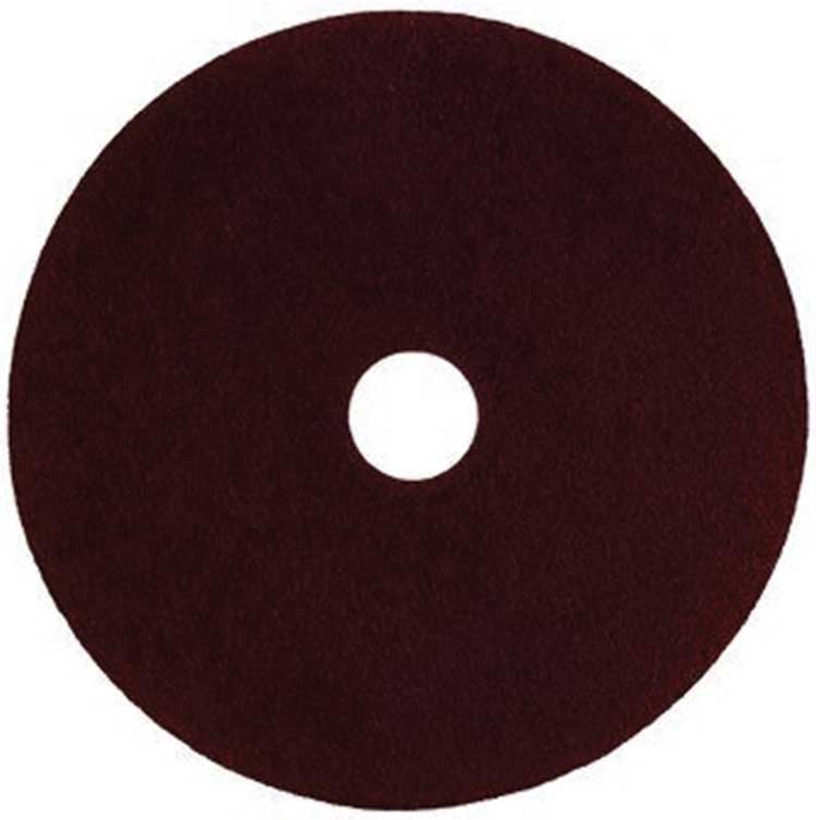 3m Scotch-brite Maroon Round Surface Preparation Plus Scrubbing Pad, 16 Inch -- 5 Per Case