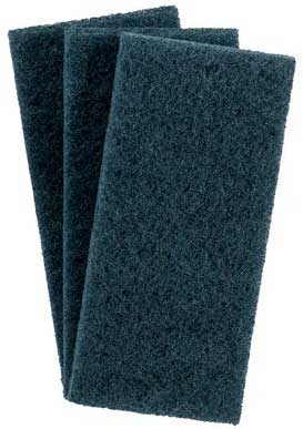 3m Doodlebug Medium Duty Blue Scrubbing Utility Pad, 4 5/8 X 10 Inch -- 20 Per Case
