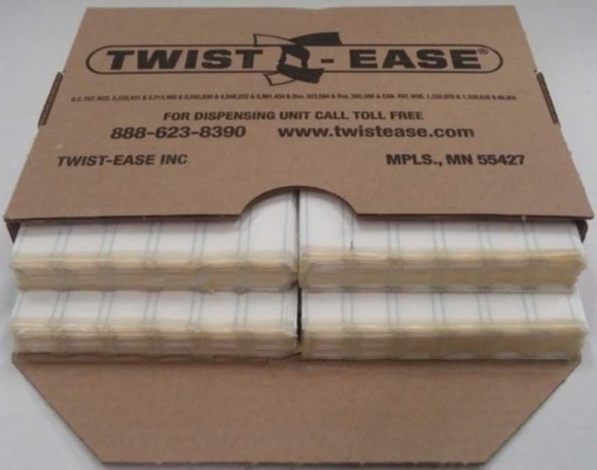 Twist-ease White Flag Paper Twist Banner Tie, 6 Inch -- 1920 Per Case