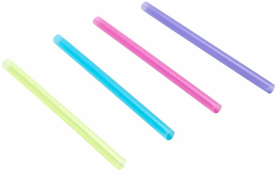 Cell-O-Core 6 in. Neon Fat Straw, Assorted Color - Case of 3000