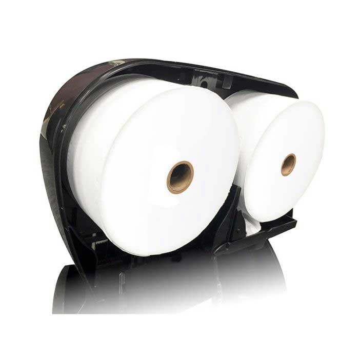 Nps Merfin Black Exclusive Dispenser For 5 Inch Jumbo Bath Tissue, 13.5 X 5.3 X 8.5 Inch
