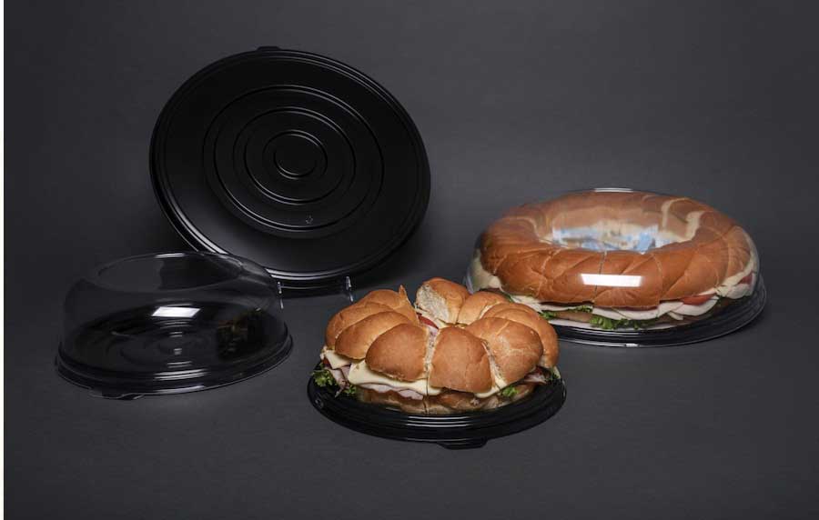 Easypak Ops Sub Container With Black Base And Clear Dome, 20 Inch -- 24 Per Case